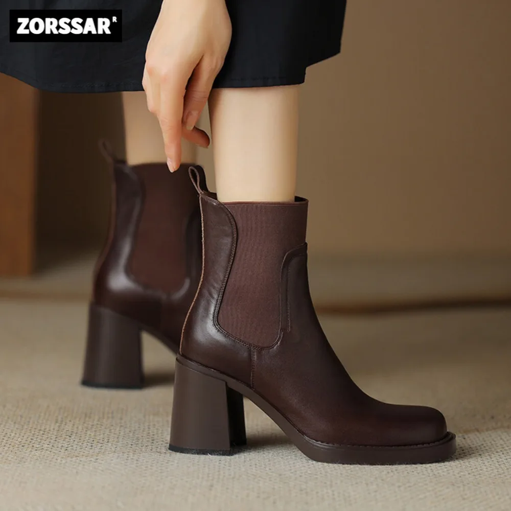 Riding Boots Women Ankle Boots High Heel Shoes 2024 New Female Stylish Retro Soft Genuine Leather Short Boots Woman Winter Shoes
Riding Boots Women Ankle Boots High Heel Shoes 2024 New Female Stylish Retro Soft Genuine Leather Short Boots Woman Winter Shoes