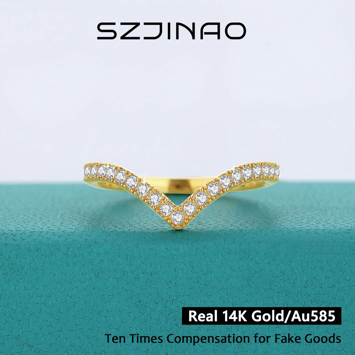 V Shape Moissanite Diamond Rings Au585 for Women Round Cut 100% 14K yellow Gold Gift Anniversary Wedding Classic Jewelry
V Shape Moissanite Diamond Rings Au585 for Women Round Cut 100% 14K yellow Gold Gift Anniversary Wedding Classic Jewelry