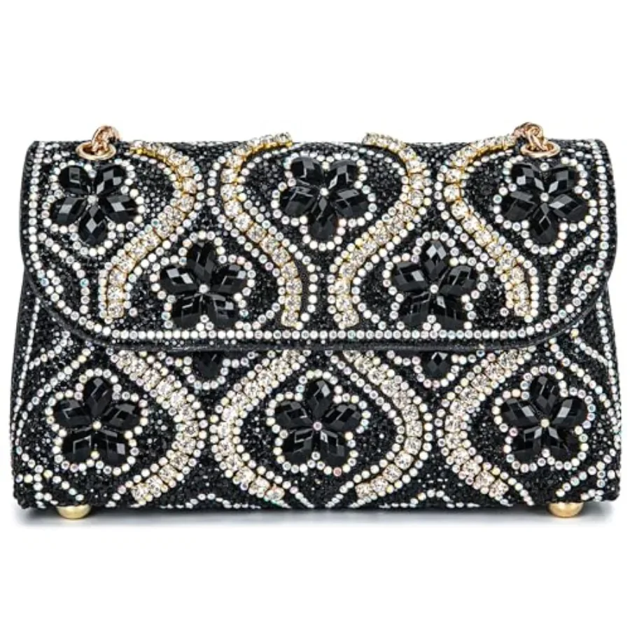 Flower Evening Handbags Chain Strap Square Shoulder Bag Crossbody Bag Crystals Rhinestone Clutch Purse
Flower Evening Handbags Chain Strap Square Shoulder Bag Crossbody Bag Crystals Rhinestone Clutch Purse