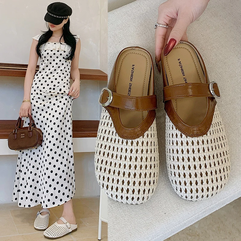 Women's Flat Bottom Slip-On Sandals Breathable Comfortable Soft Sole Open Toe Summer Casual Fashion PU Material Rubber Outsole
Women's Flat Bottom Slip-On Sandals Breathable Comfortable Soft Sole Open Toe Summer Casual Fashion PU Material Rubber Outsole