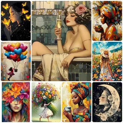 Butterfly/Balloon/Wine Cup/Big Bouquet/Moon Themed Colorful Lady Scenery Jigsaw Puzzle, Unique Birthday Present for Art Lovers
Butterfly/Balloon/Wine Cup/Big Bouquet/Moon Themed Colorful Lady Scenery Jigsaw Puzzle, Unique Birthday Present for Art Lovers