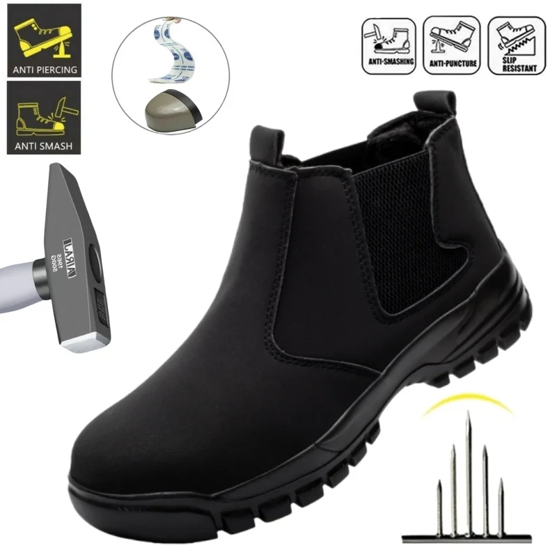 Водонепроницаемая кожаная мужская обувь, нескользящие неразрушимые защитные ботинки, мужская легкая защитная рабочая обувь, неразрушимая
Водонепроницаемая кожаная мужская обувь, нескользящие неразрушимые защитные ботинки, мужская легкая защитная рабочая обувь, неразрушимая