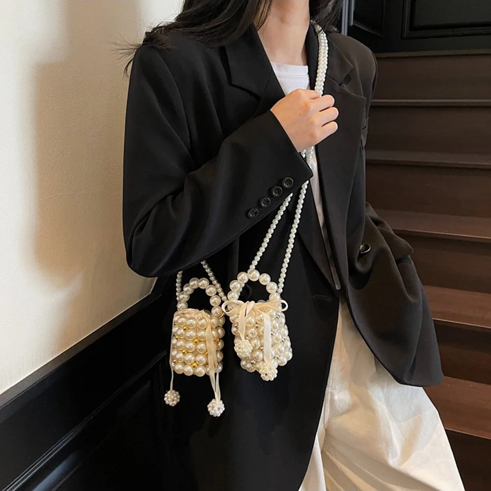 Lightweight Luxury Pearl Beaded Handbag Mini Hollow Out Crossbody Coin Purse Elegant Handmade Woven Bead Underarm Bag Travel
Lightweight Luxury Pearl Beaded Handbag Mini Hollow Out Crossbody Coin Purse Elegant Handmade Woven Bead Underarm Bag Travel
