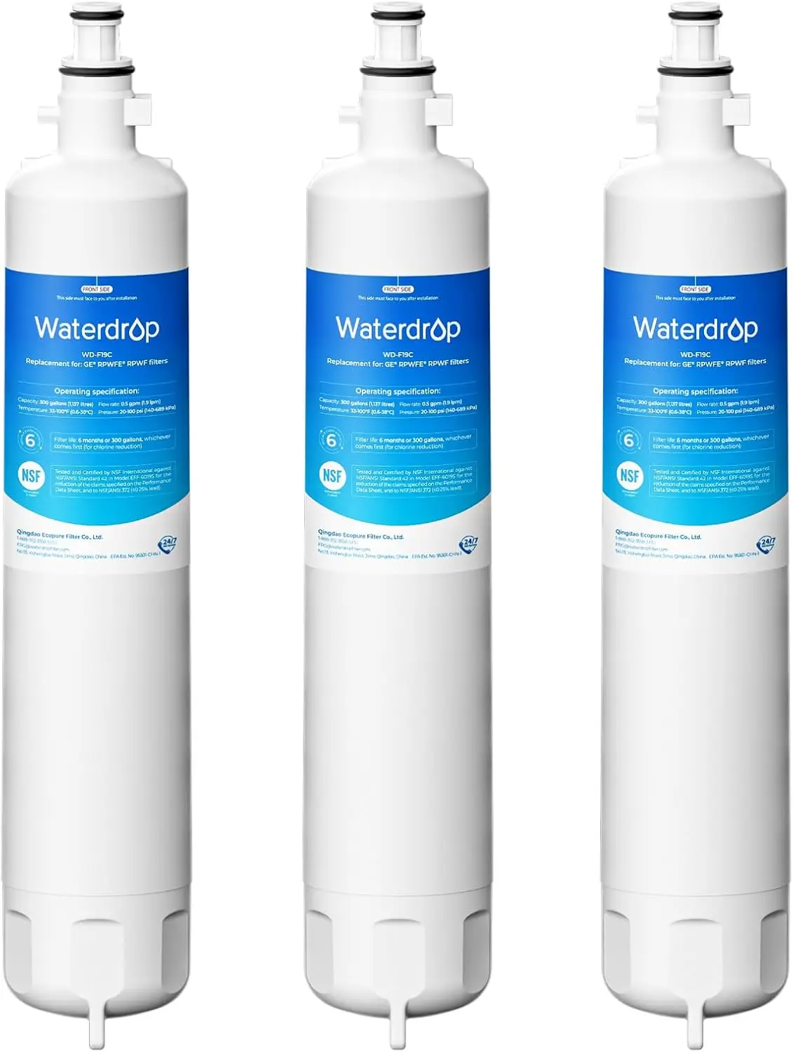 Сменный фильтр для воды для холодильника Waterdrop со встроенным чипом, 3 фильтра в комплекте
Сменный фильтр для воды для холодильника Waterdrop со встроенным чипом, 3 фильтра в комплекте