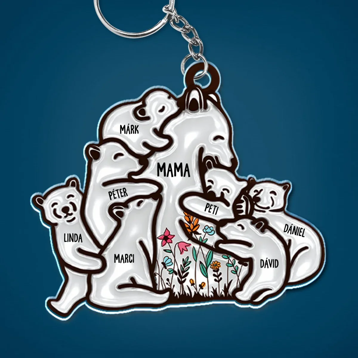 Personalized MOM Bear Keyring Custom Names Bear Key Chain Engraved Family Names Keychain Mom Jewelry Gift Mother's Day Gift
Personalized MOM Bear Keyring Custom Names Bear Key Chain Engraved Family Names Keychain Mom Jewelry Gift Mother's Day Gift