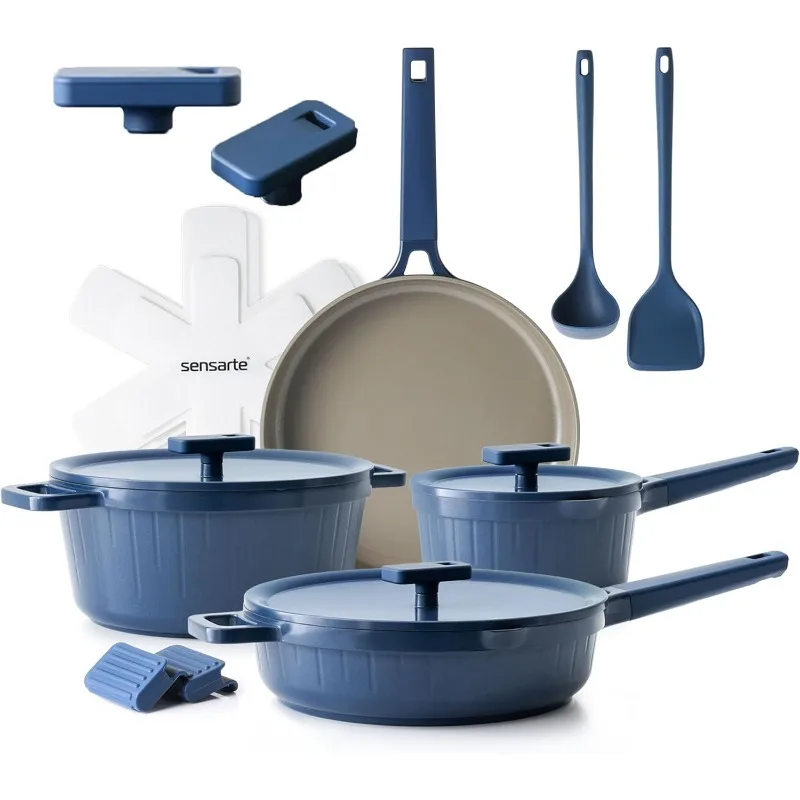 Ceramic Cookware Set, Pro Series Pots and Pans Set Nonstick, Non-toxic Healthy Induction Cookware, 14 Pcs Non Stick Kit
Ceramic Cookware Set, Pro Series Pots and Pans Set Nonstick, Non-toxic Healthy Induction Cookware, 14 Pcs Non Stick Kit