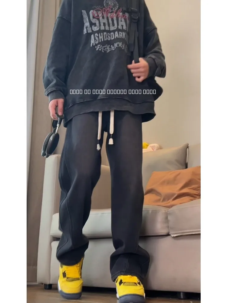 Мужские джинсы Bla Straight Leg в стиле ретро, американские широкие брюки с высокой талией и застежкой на шнурке, молодежные, модные, износостойкие
Мужские джинсы Bla Straight Leg в стиле ретро, американские широкие брюки с высокой талией и застежкой на шнурке, молодежные, модные, износостойкие