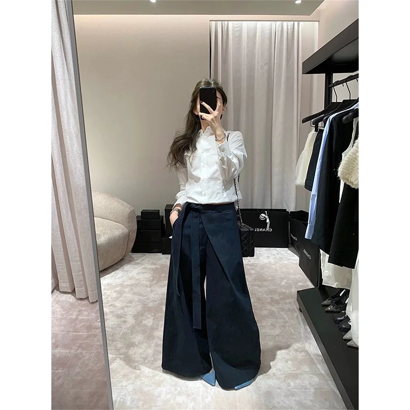 High Waist Straight Leg Wide Leg Color Casual Pants Women's Side Tie Belt Versatile Comfortable Spring Fashion Ladies
High Waist Straight Leg Wide Leg Color Casual Pants Women's Side Tie Belt Versatile Comfortable Spring Fashion Ladies