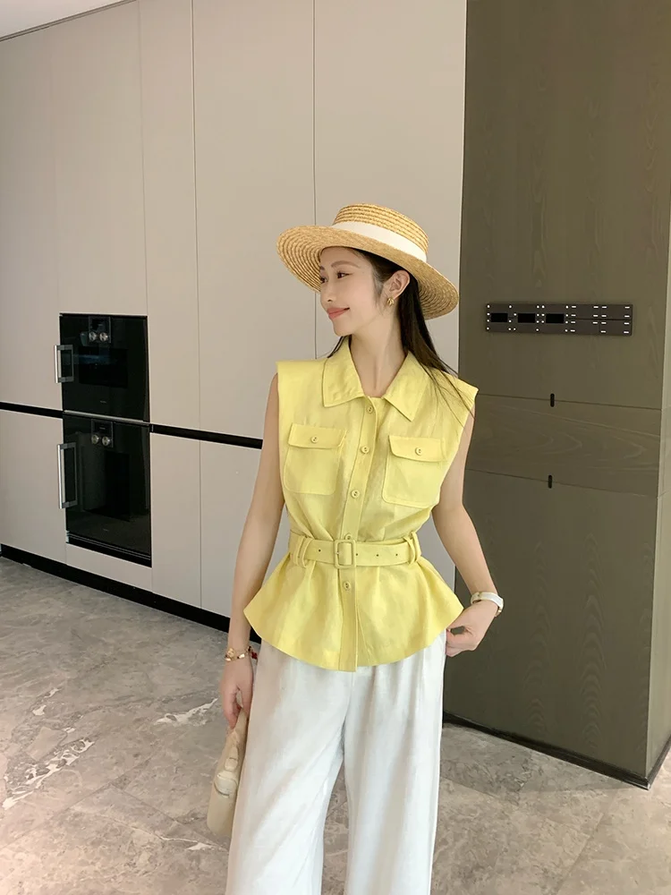 Yellow Collar Svel irt Women's Waist-Cinching Summer T-irt Comfortable Breathable Lightweight ort Length
Yellow Collar Svel irt Women's Waist-Cinching Summer T-irt Comfortable Breathable Lightweight ort Length