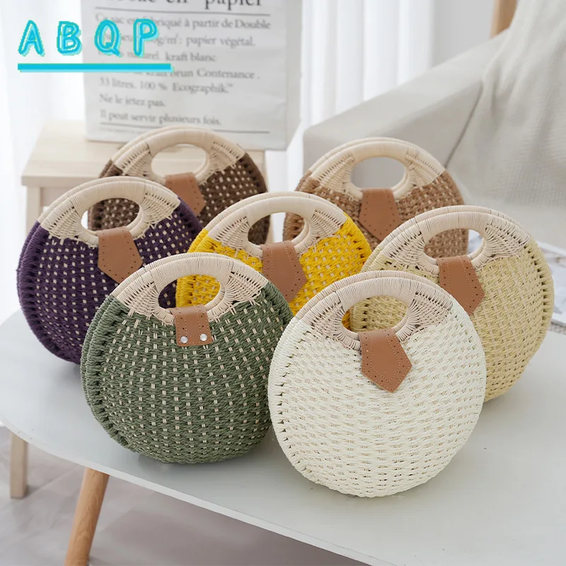 New Woven Handbag Hand-woven Fashionable Women's Straw Bag Large Capacity Casual Beach Straw Bag Large Capacity High Quality
New Woven Handbag Hand-woven Fashionable Women's Straw Bag Large Capacity Casual Beach Straw Bag Large Capacity High Quality
