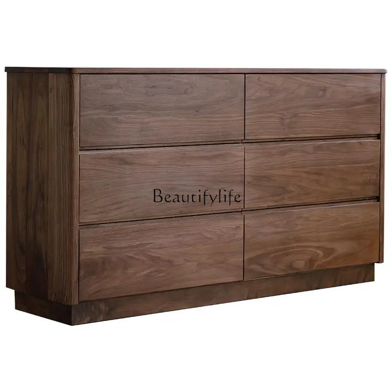 All solid wood North American black walnut porch cabinet drawer storage cabinet
All solid wood North American black walnut porch cabinet drawer storage cabinet