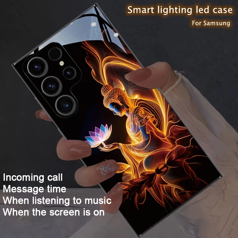 Lotus Buddha Colorful Luminous Phone Case For Samsung S26 S25 S24 S23 FE S22 S21 Ultra Plus Z Fold 7 6 5 LED Light Shining Cover
Lotus Buddha Colorful Luminous Phone Case For Samsung S26 S25 S24 S23 FE S22 S21 Ultra Plus Z Fold 7 6 5 LED Light Shining Cover