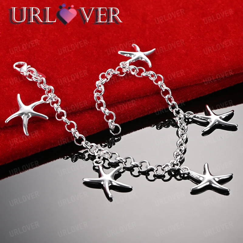 Starfish Pendant O Chain 925 Sterling Silver Bracelets Women Wedding Accessories Birthday Party Valentine's Day Pretty Jewelry
Starfish Pendant O Chain 925 Sterling Silver Bracelets Women Wedding Accessories Birthday Party Valentine's Day Pretty Jewelry