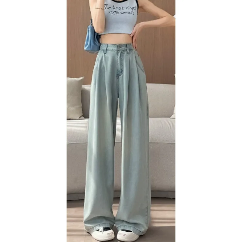Soft Jeans Women Spring Summer Thin 2026 New Straight High Waist Loose Solid Color Commute Women Wide Leg Pants
Soft Jeans Women Spring Summer Thin 2026 New Straight High Waist Loose Solid Color Commute Women Wide Leg Pants