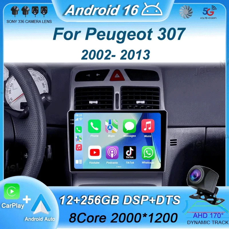 Carplay Auto 4G+WIFI 2din Car Radio Android 16 For Peugeot 307 2002-2013 Multimedia Video Player GPS Navigation Head Unit Stereo
Carplay Auto 4G+WIFI 2din Car Radio Android 16 For Peugeot 307 2002-2013 Multimedia Video Player GPS Navigation Head Unit Stereo