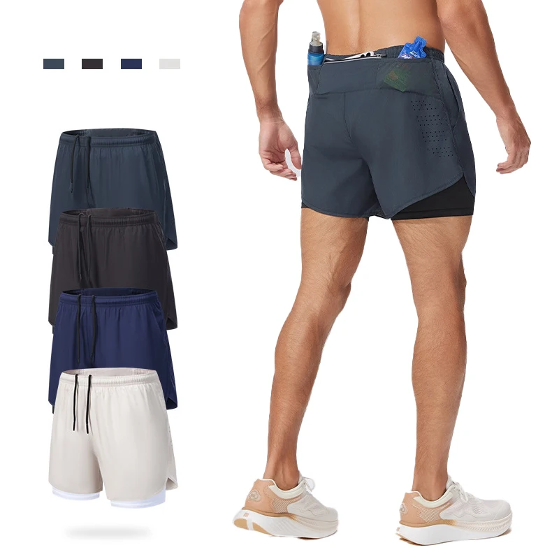 Мужские шорты для бега с поясом - двухслойные быстросохнущие спортивные шорты для бега для пеших прогулок/тренировок с сетчатыми и карманами на молнии
Мужские шорты для бега с поясом - двухслойные быстросохнущие спортивные шорты для бега для пеших прогулок/тренировок с сетчатыми и карманами на молнии