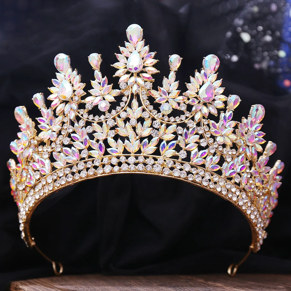 Alloy Sweet Queen AB Crystal Rhinestone Wedding Hair Crown Bridal Tiara For Princess Party Bridesmaids Women
Alloy Sweet Queen AB Crystal Rhinestone Wedding Hair Crown Bridal Tiara For Princess Party Bridesmaids Women