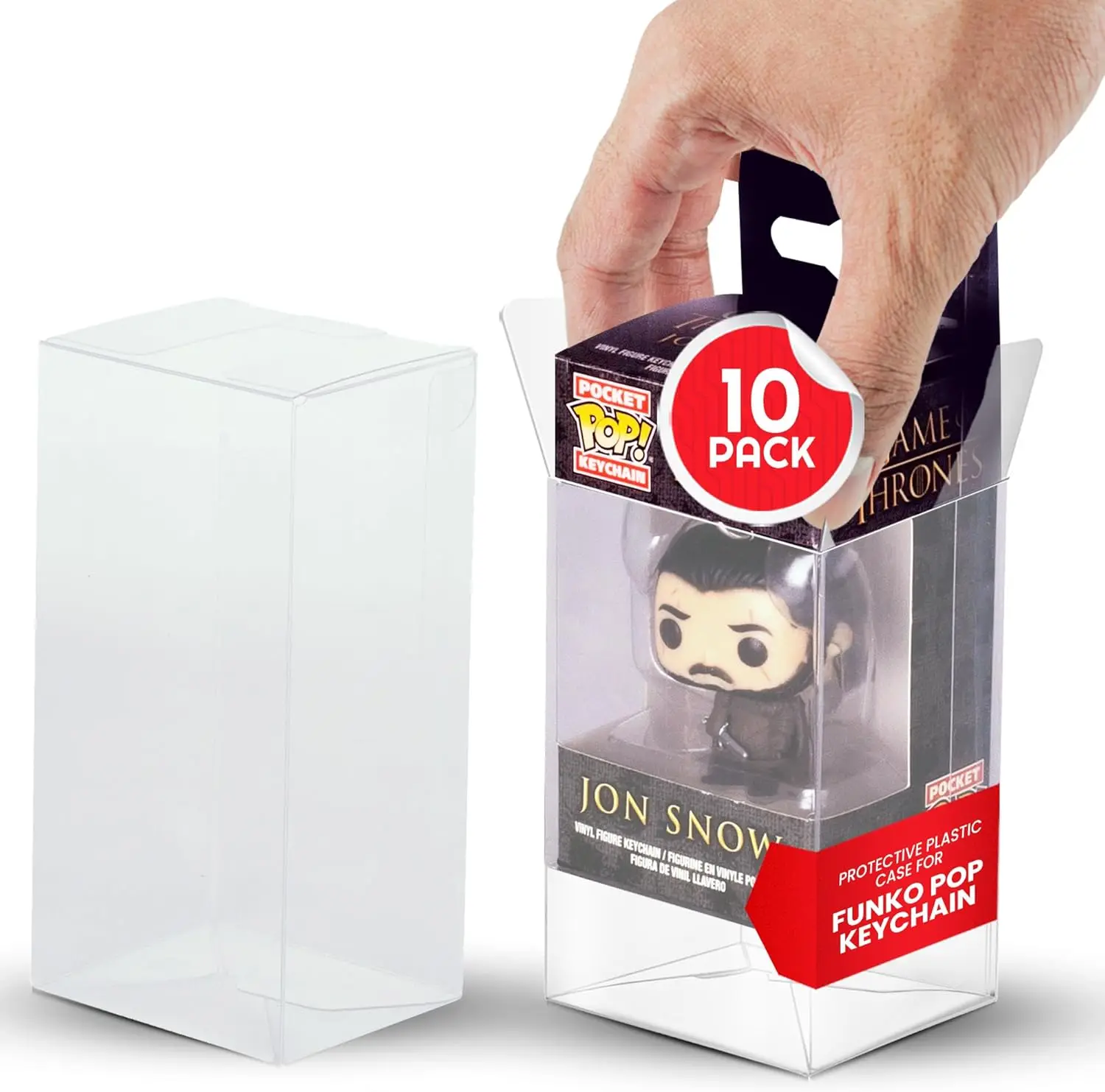 10-Pack Plastic Display Case for Funko Pocket Pop Keychain, Clear PET Protector Box, 0.35mm Thick, Stackable
10-Pack Plastic Display Case for Funko Pocket Pop Keychain, Clear PET Protector Box, 0.35mm Thick, Stackable