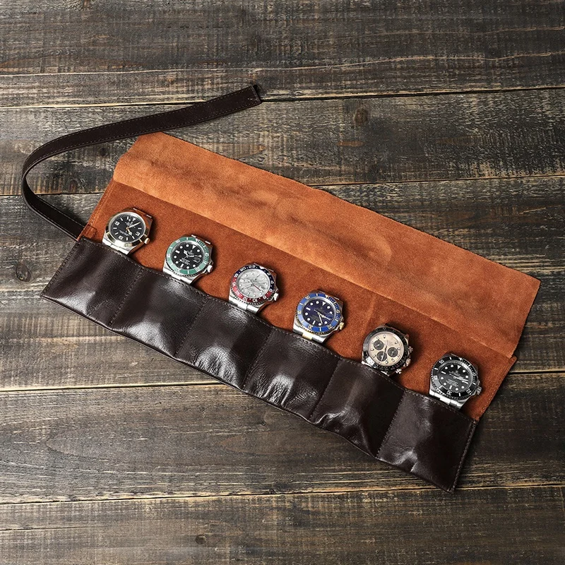 Portable Top Grain Cowhide Watch Bag Genuine Leather Travel Portable Storage Bag for Mechanical Wristwatch Storage Pouch
Portable Top Grain Cowhide Watch Bag Genuine Leather Travel Portable Storage Bag for Mechanical Wristwatch Storage Pouch