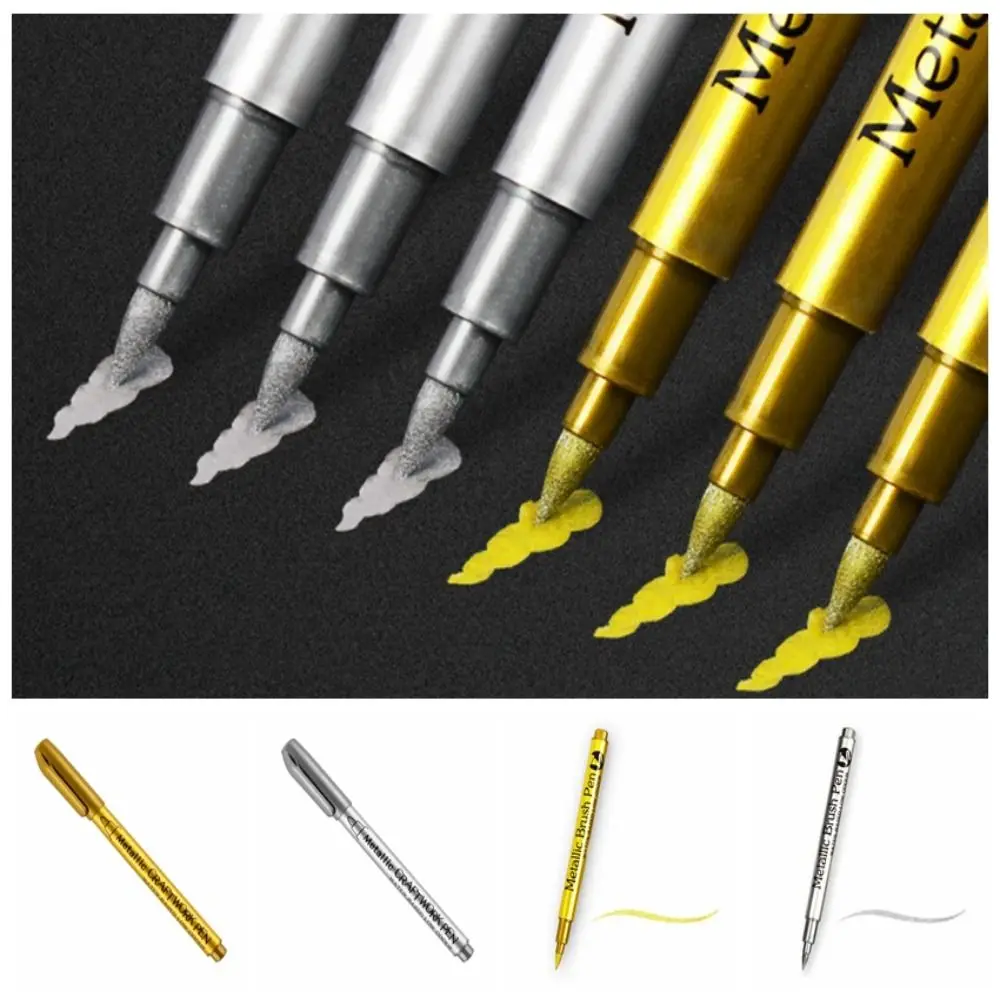 Long-lasting Metallic Marker Pens Illustration Not Fade Ink Is Shiny Waterproof Permanent Graffit
Long-lasting Metallic Marker Pens Illustration Not Fade Ink Is Shiny Waterproof Permanent Graffit