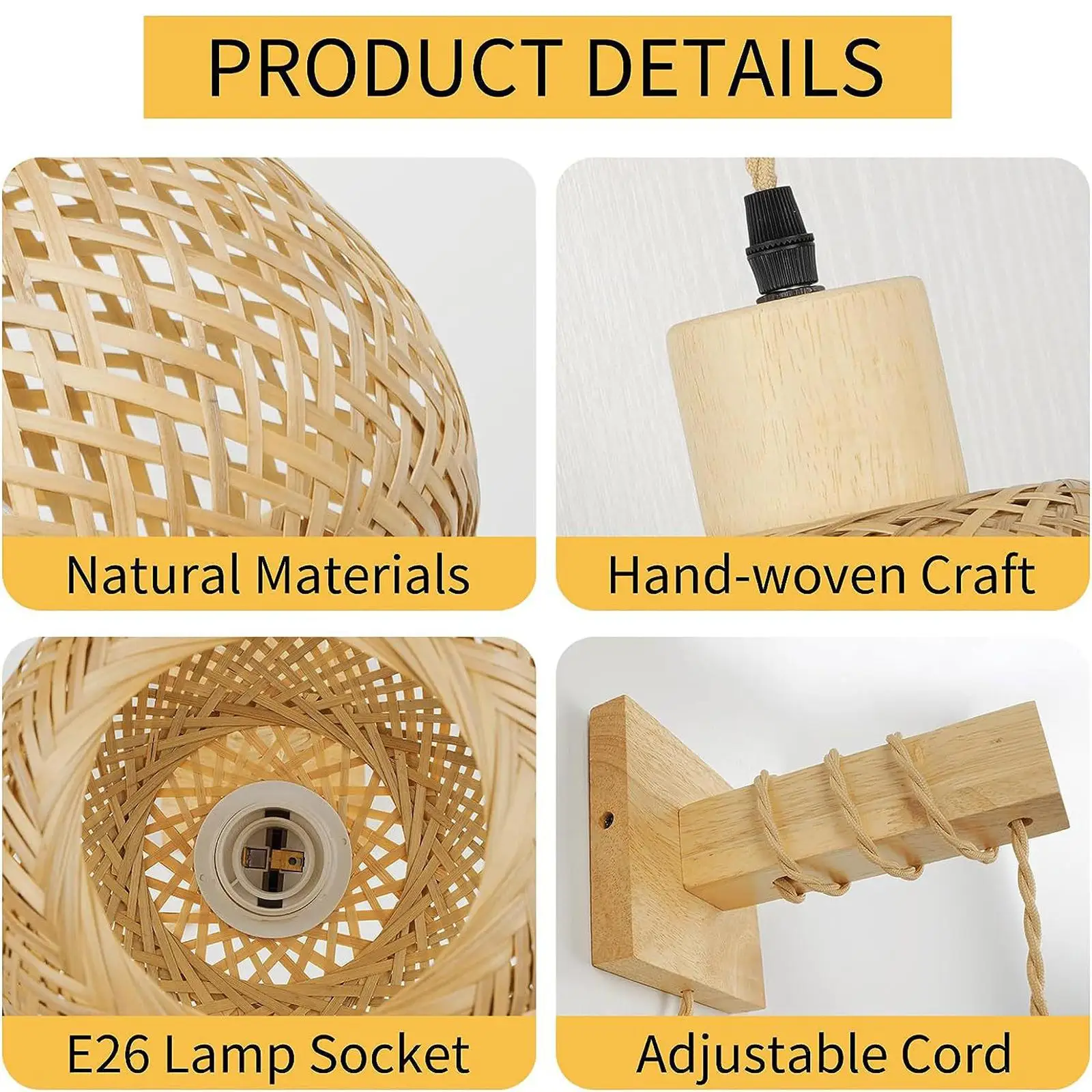 Wall Sconce Bedside Light Fixture Plug in Pendant Light Farmhouse Hanging Lamp for Kitchen Reading Farmhouse Bathroom Bedroom
Wall Sconce Bedside Light Fixture Plug in Pendant Light Farmhouse Hanging Lamp for Kitchen Reading Farmhouse Bathroom Bedroom