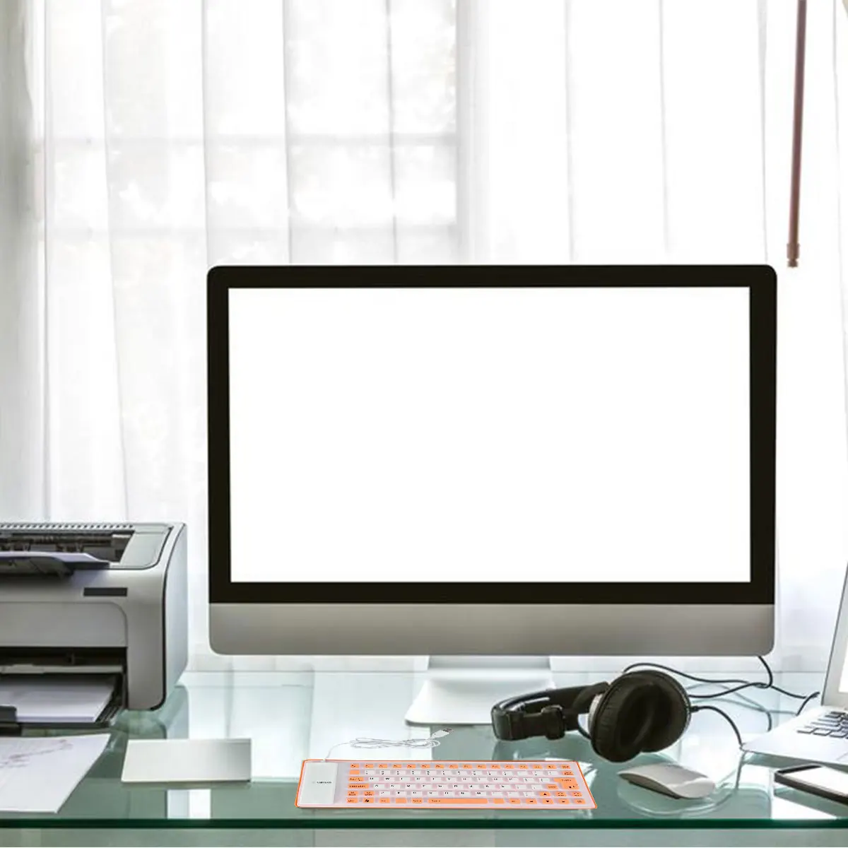 85 Keys Roll Up USB Keyboard Waterproof Silent Flexible Foldable External Keyboard Black Comfortable Hand Feeling
85 Keys Roll Up USB Keyboard Waterproof Silent Flexible Foldable External Keyboard Black Comfortable Hand Feeling