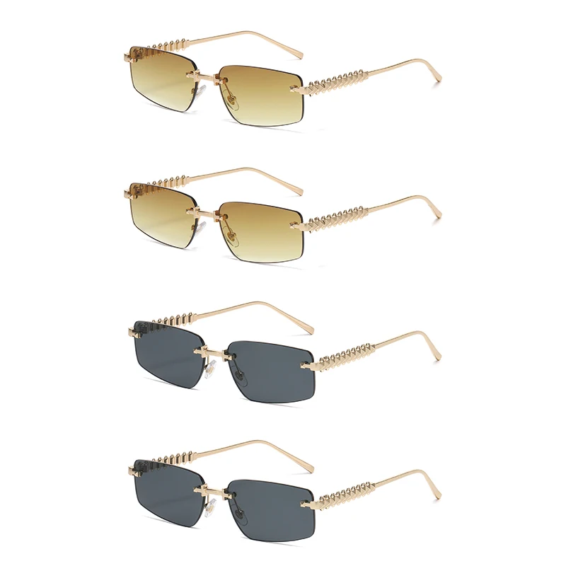4-Pair Set Unisex Frameless Sunglasses with Metal Edges UV400 Anti-Reflective Driving And Travel Versatile Fashionable Eyewear
4-Pair Set Unisex Frameless Sunglasses with Metal Edges UV400 Anti-Reflective Driving And Travel Versatile Fashionable Eyewear