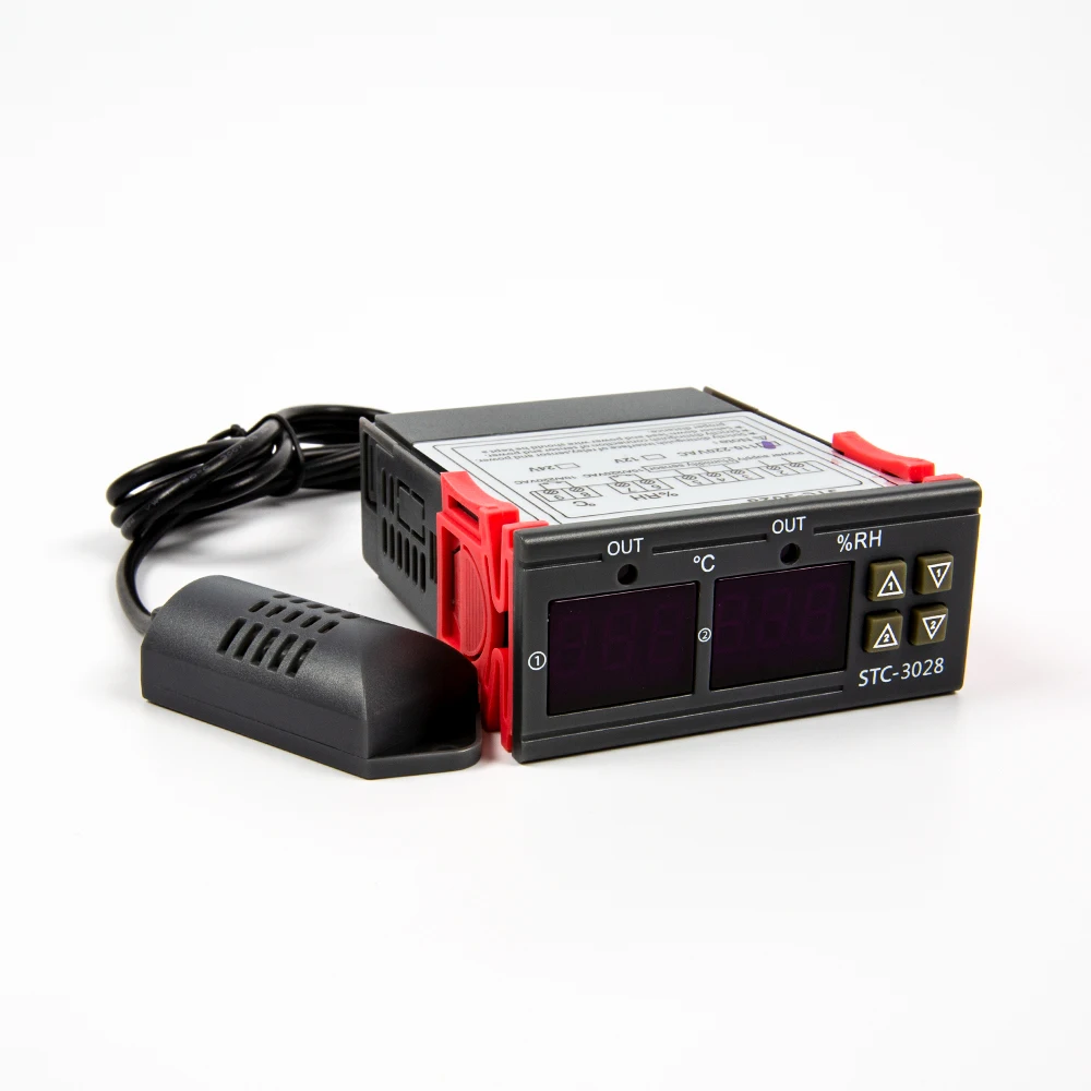 STC-3028 AC110-220V Dual Display Dual Temperature Adjustable Temperature Controller With 1M Cable
STC-3028 AC110-220V Dual Display Dual Temperature Adjustable Temperature Controller With 1M Cable