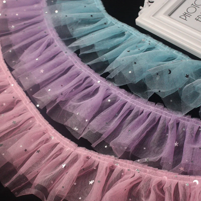 12cm Star Moon Double-Layer Mesh Pleated Lace DIY Handmade Bag Confused Doll Ruffle Lace
12cm Star Moon Double-Layer Mesh Pleated Lace DIY Handmade Bag Confused Doll Ruffle Lace