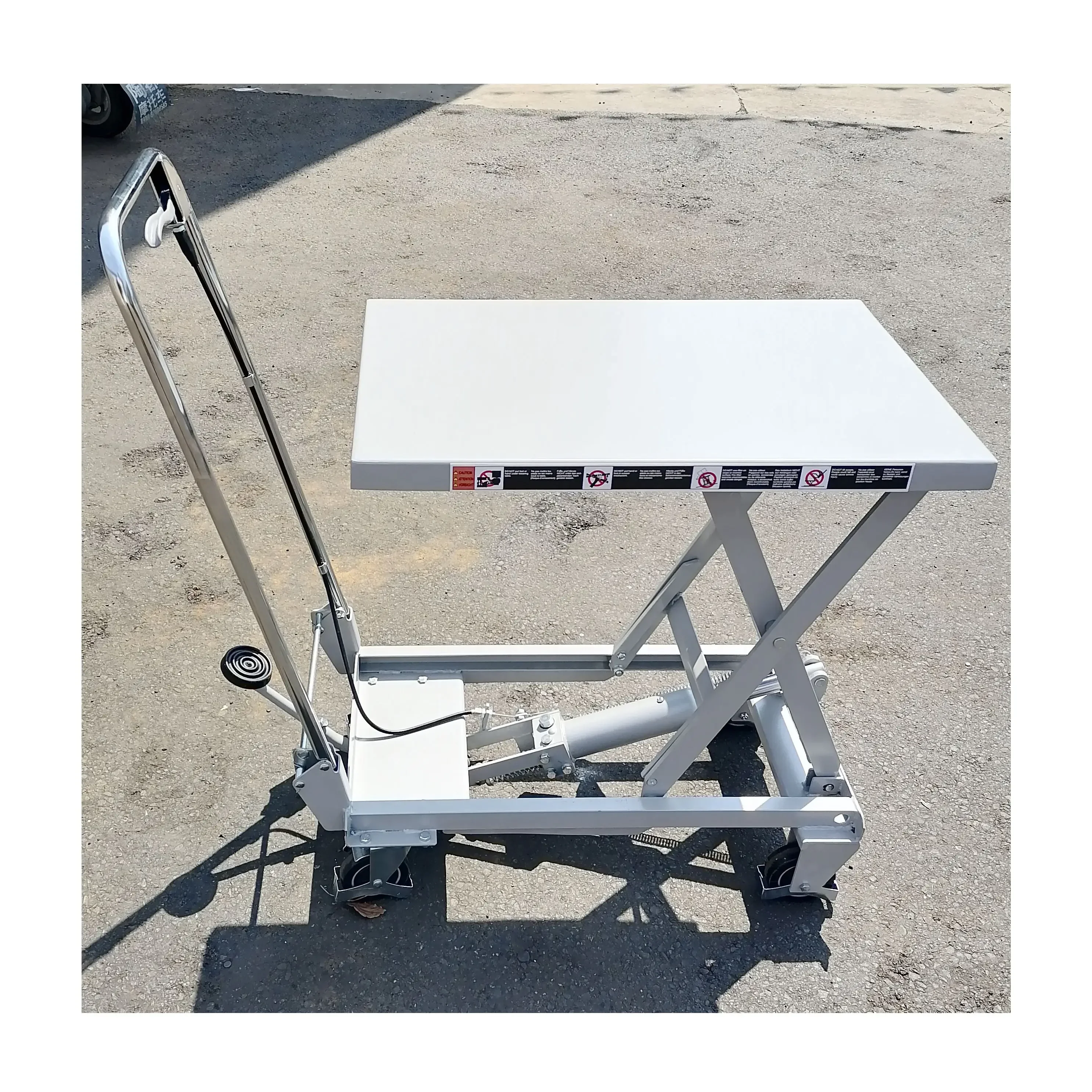 100kg Portable Manual Aluminum Hydraulic Scissor Lift Table, Hydraulic Lifter Manual Lifting Table Cart
100kg Portable Manual Aluminum Hydraulic Scissor Lift Table, Hydraulic Lifter Manual Lifting Table Cart