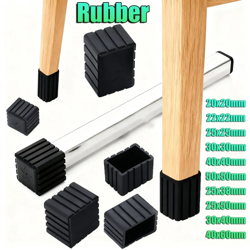 Beicai Square/Rectangle Black Chair Leg Caps Rubber Table Feet Furniture Tube End Covers Non-slip Floor Protector Pipe Plugs
Beicai Square/Rectangle Black Chair Leg Caps Rubber Table Feet Furniture Tube End Covers Non-slip Floor Protector Pipe Plugs