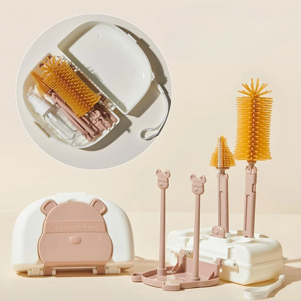 Набор щеток для чистки бутылок 6 в 1, силиконовая щетка для бутылок, щетка для соломы, щетка для сосков, дозатор мыла, коробка для хранения, сушилка
Набор щеток для чистки бутылок 6 в 1, силиконовая щетка для бутылок, щетка для соломы, щетка для сосков, дозатор мыла, коробка для хранения, сушилка