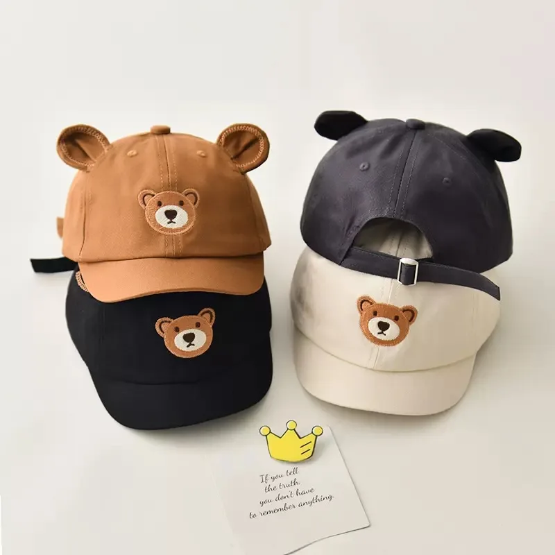 Cartoon Bear Baby Hat Cap Summer Spring Adjustable Baseball Cap Cute Striped Cotton Kids Sun Hat Baby Boy Girl Hats With Ears
Cartoon Bear Baby Hat Cap Summer Spring Adjustable Baseball Cap Cute Striped Cotton Kids Sun Hat Baby Boy Girl Hats With Ears