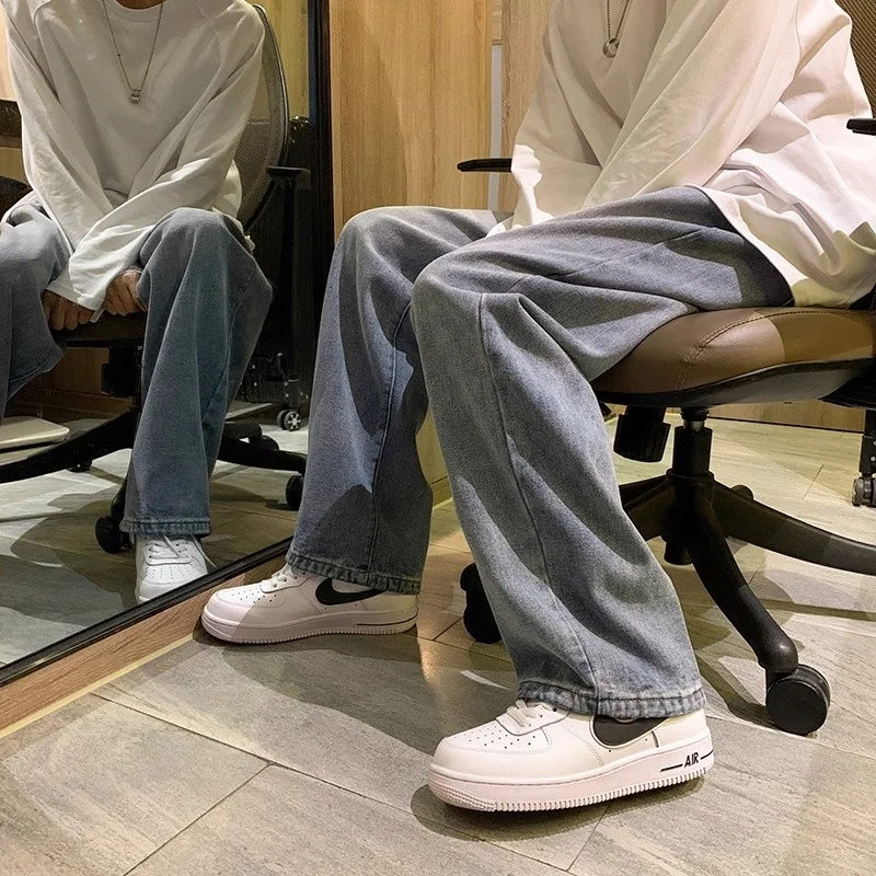 Свободные прямые джинсы в американском стиле для повседневной носки, больших размеров, длина в пол, широкие брюки
Свободные прямые джинсы в американском стиле для повседневной носки, больших размеров, длина в пол, широкие брюки