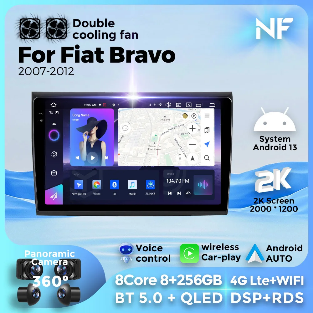 NaviFly 8+256G Wireless Carplay Android Auto Car Radio For Fiat Bravo 2007 2008 2009 2010-2012 Video Player GPS autoradio 2Din
NaviFly 8+256G Wireless Carplay Android Auto Car Radio For Fiat Bravo 2007 2008 2009 2010-2012 Video Player GPS autoradio 2Din