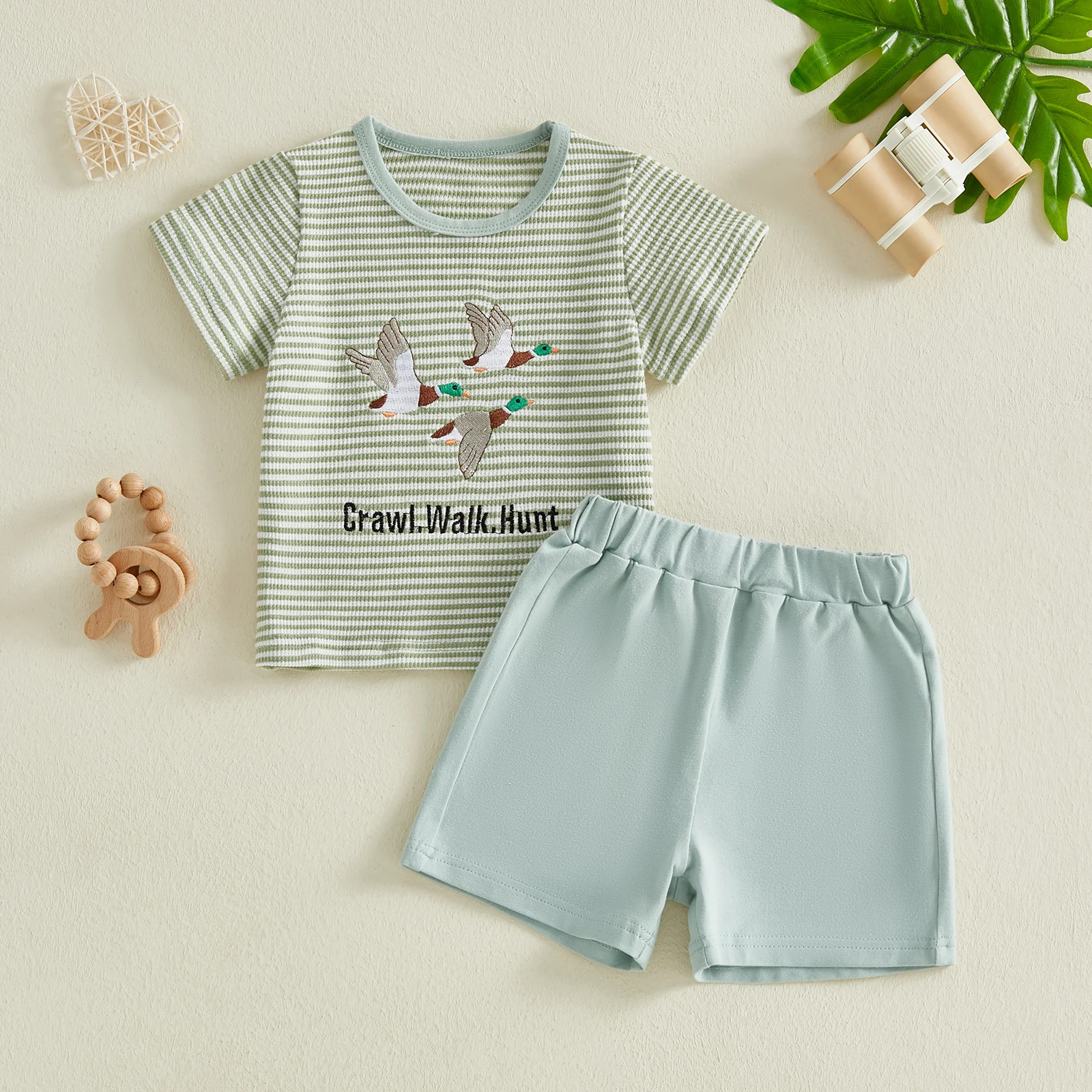 Summer Toddler Girls Boys 2Pcs Outfits Casual Short Sleeve Clothes Crew Neck Bird Letters Embroidery Tops Elastic Waist Shorts
Summer Toddler Girls Boys 2Pcs Outfits Casual Short Sleeve Clothes Crew Neck Bird Letters Embroidery Tops Elastic Waist Shorts