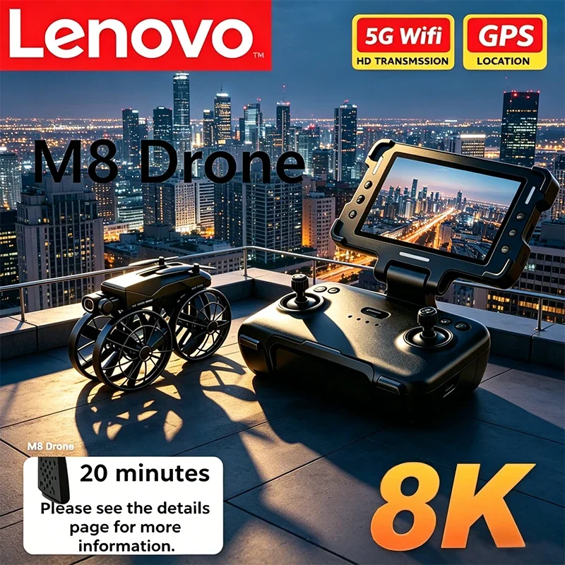 Lenovo M8 8K Foldable RC Drone Professional HD Dual Camera Brushless Motor WiFi Obstacle Avoidance Quadcopter Toy with Screen
Lenovo M8 8K Foldable RC Drone Professional HD Dual Camera Brushless Motor WiFi Obstacle Avoidance Quadcopter Toy with Screen