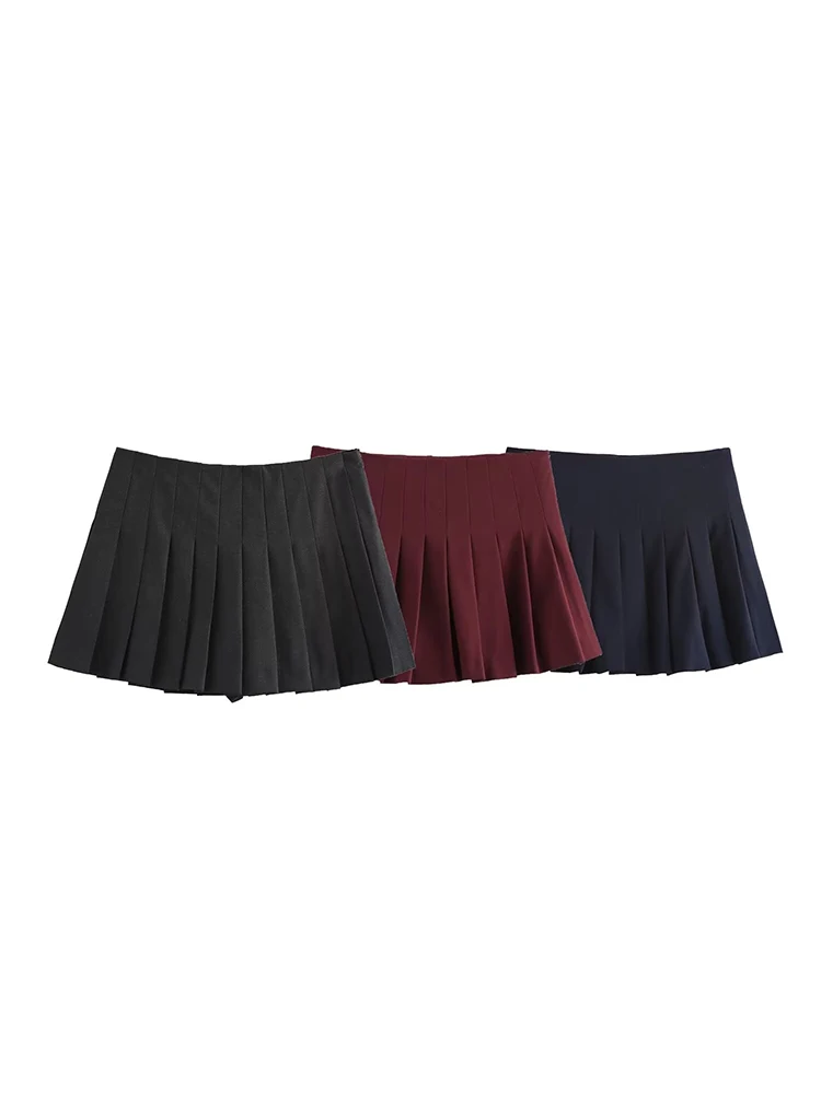 Willshela Women Fashion Solid Pleated Side Zipper Mini Skirts Shorts Vintage High Waist Female Chic Lady Shorts
Willshela Women Fashion Solid Pleated Side Zipper Mini Skirts Shorts Vintage High Waist Female Chic Lady Shorts