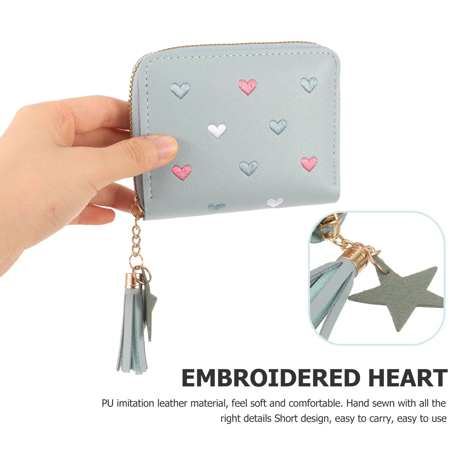 PU Women Small Coin Bag Tassel Pendant Compact Zipper Wallet Portable Coin Purse for Party Travel Decorative Wallet
PU Women Small Coin Bag Tassel Pendant Compact Zipper Wallet Portable Coin Purse for Party Travel Decorative Wallet