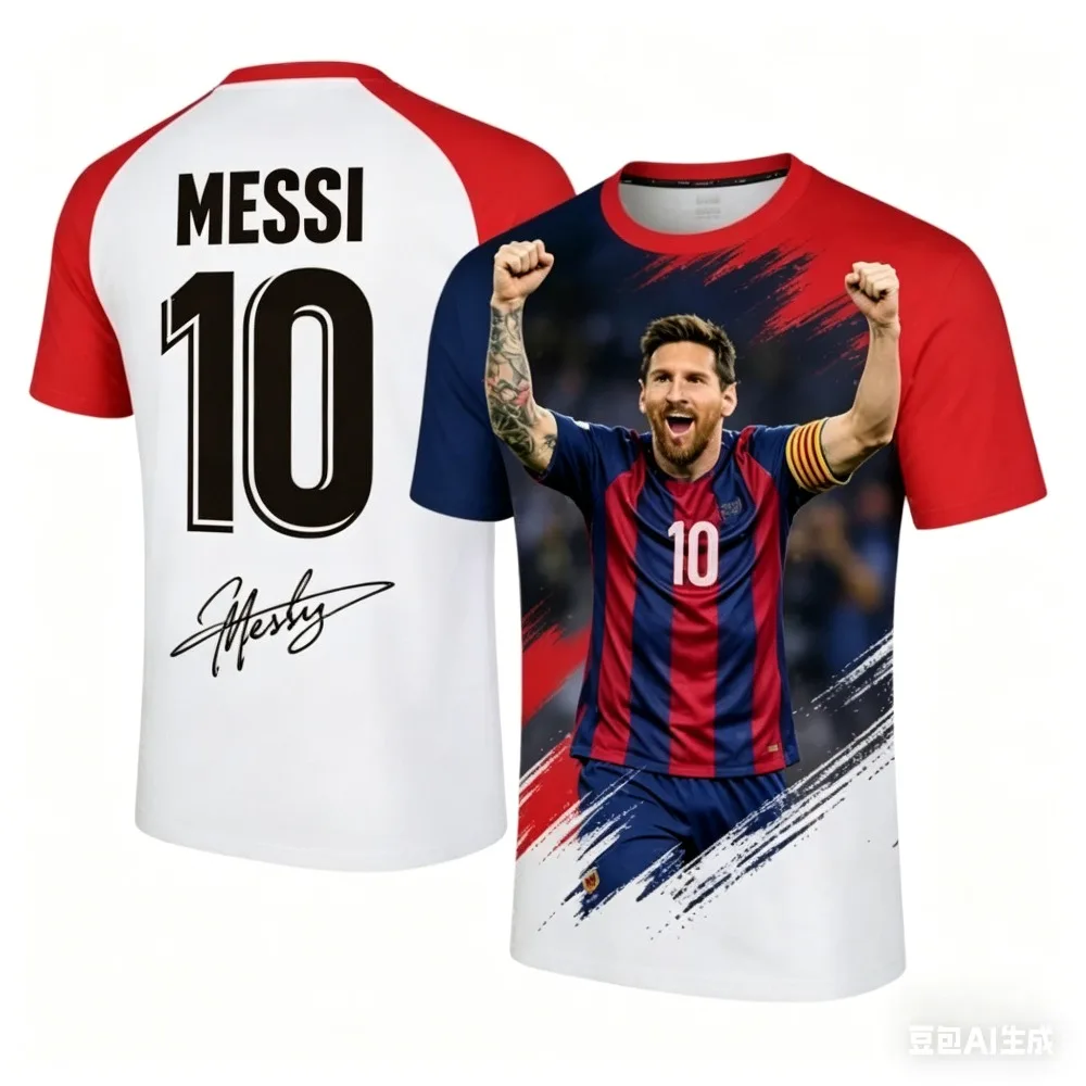 Summer Messi-style 3D printed children's clothing - football shirts, t-shirts, quick-drying and breathable family-friendly style
Summer Messi-style 3D printed children's clothing - football shirts, t-shirts, quick-drying and breathable family-friendly style