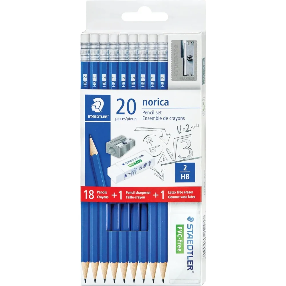 Pre-Sharpened Graphite Pencils Set of 18 with Eraser and Sharpener Break-Resistant Lead for Writing Drawing School Home
Pre-Sharpened Graphite Pencils Set of 18 with Eraser and Sharpener Break-Resistant Lead for Writing Drawing School Home