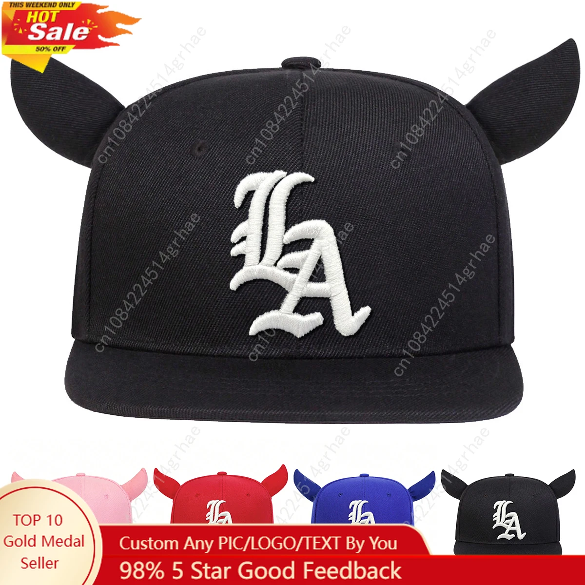 Unisex Personality Letter Embroidery Ox Horn Hip-hop Hats Spring Autumn Outdoor Adjustable Casual Baseball Caps Sunscreen Hat
Unisex Personality Letter Embroidery Ox Horn Hip-hop Hats Spring Autumn Outdoor Adjustable Casual Baseball Caps Sunscreen Hat