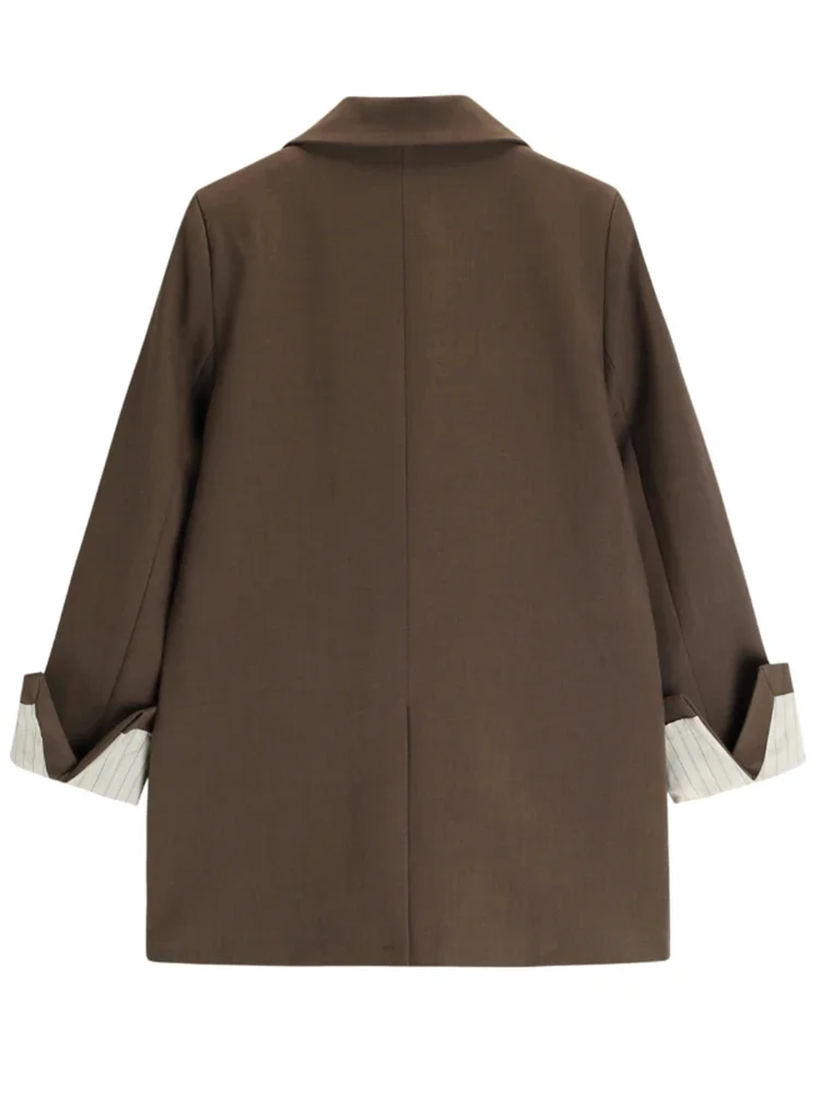 Office Lady Fashion Blazers Notched Collar Stitching Long Sleeves Double Breasted Khaki Jacket Coat 2025 Spring 2DB1572
Office Lady Fashion Blazers Notched Collar Stitching Long Sleeves Double Breasted Khaki Jacket Coat 2025 Spring 2DB1572