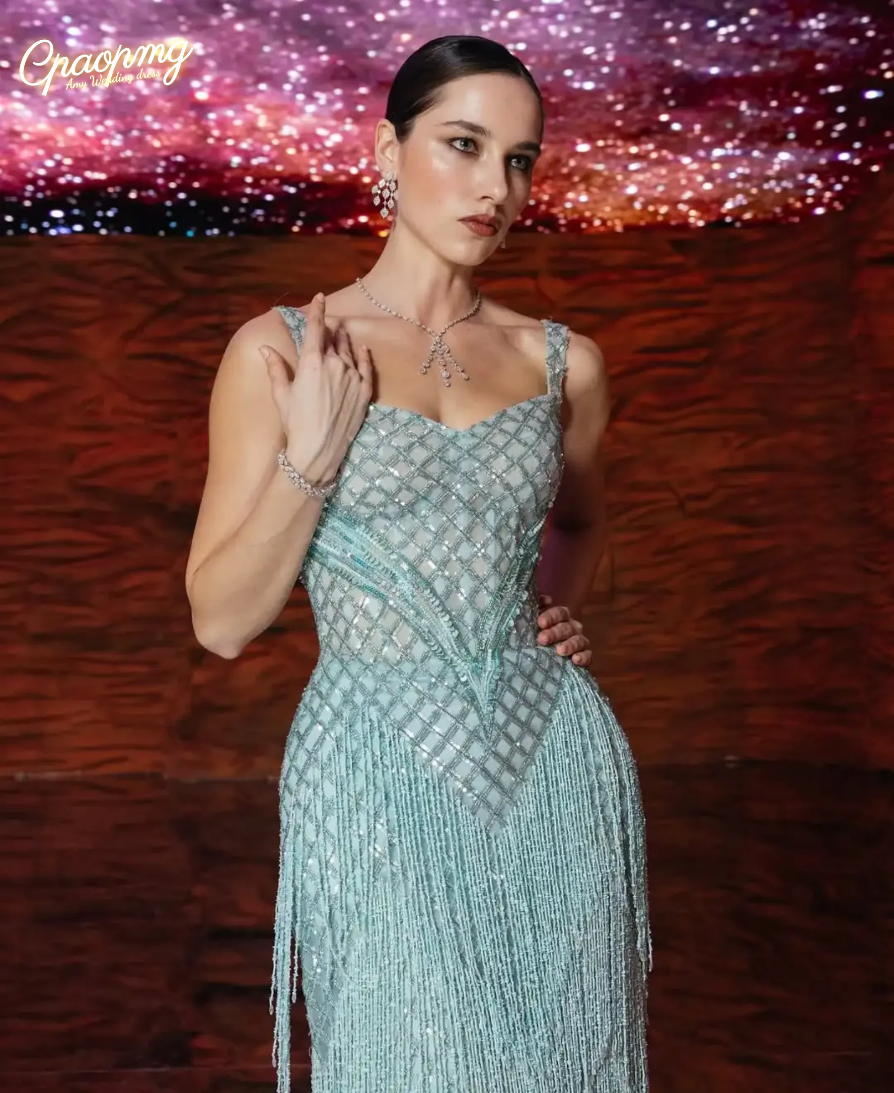 Новое индивидуальное платье на тонких бретельках с блестками и бахромой, сетчатое платье русалки мятно-зеленого цвета, вечернее коктейльное платье для выпускного вечера с красной ковровой дорожкой
Новое индивидуальное платье на тонких бретельках с блестками и бахромой, сетчатое платье русалки мятно-зеленого цвета, вечернее коктейльное платье для выпускного вечера с красной ковровой дорожкой