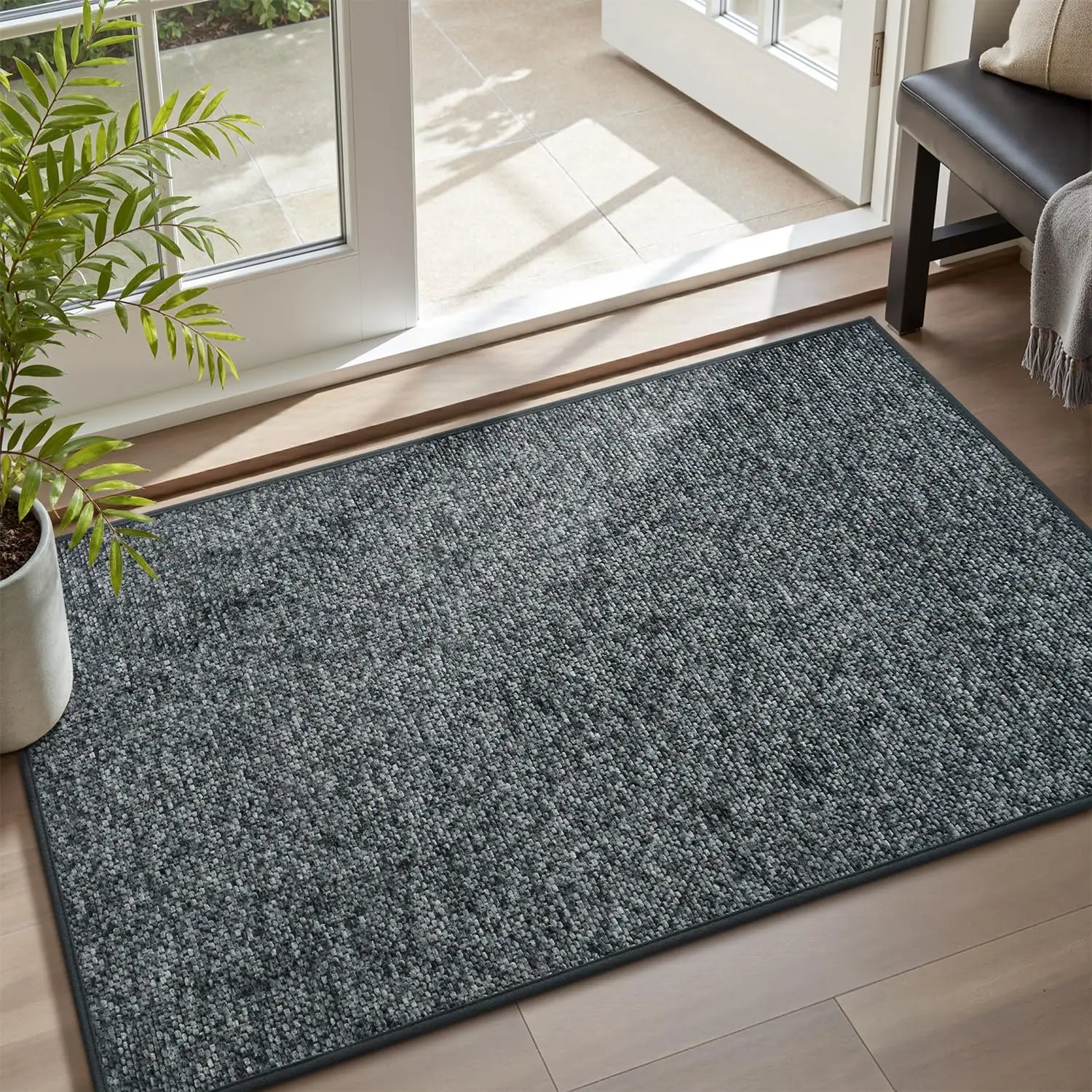 Indoor Door Mat Absorbent Dirt Trapper Non Slip Rubber Front Door Mat for Entryway, Dark Grey 17x30
Indoor Door Mat Absorbent Dirt Trapper Non Slip Rubber Front Door Mat for Entryway, Dark Grey 17x30