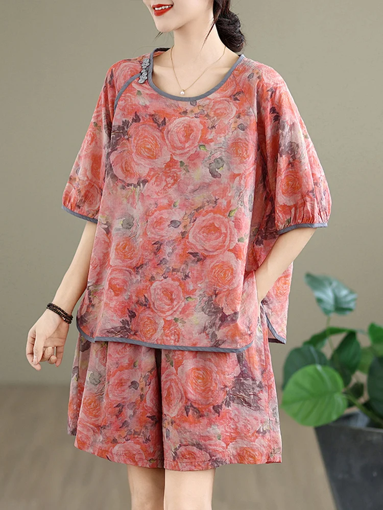 plus Size Cotton Linen Set Women Summer Short Sleeve Top Wide Leg Shorts Two Piece Set Breathable Comfortable Fashion Casual ...
plus Size Cotton Linen Set Women Summer Short Sleeve Top Wide Leg Shorts Two Piece Set Breathable Comfortable Fashion Casual ...
