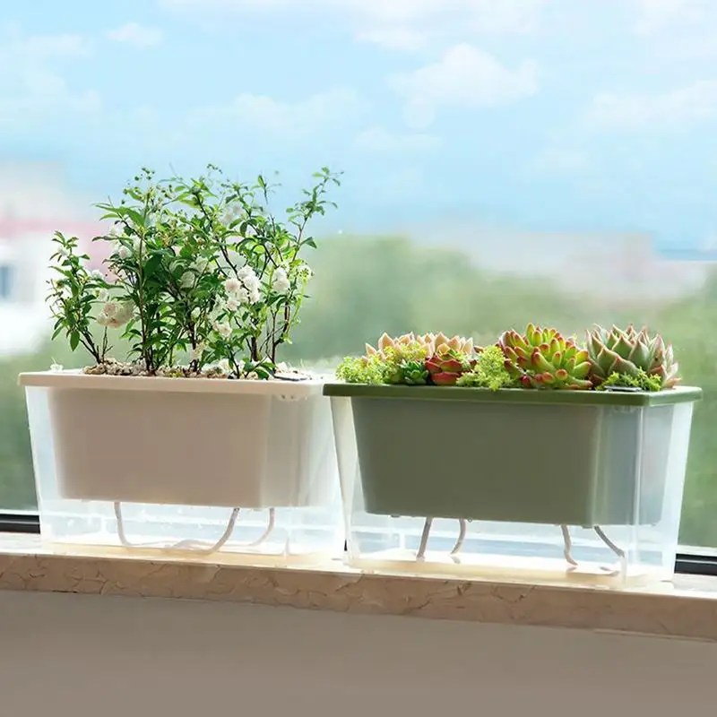 Self-Watering Pots For Outdoor Plants Balcony Water Plant Pot Garden Floral Cultivation Box Small Rectangular For Apartment
Self-Watering Pots For Outdoor Plants Balcony Water Plant Pot Garden Floral Cultivation Box Small Rectangular For Apartment