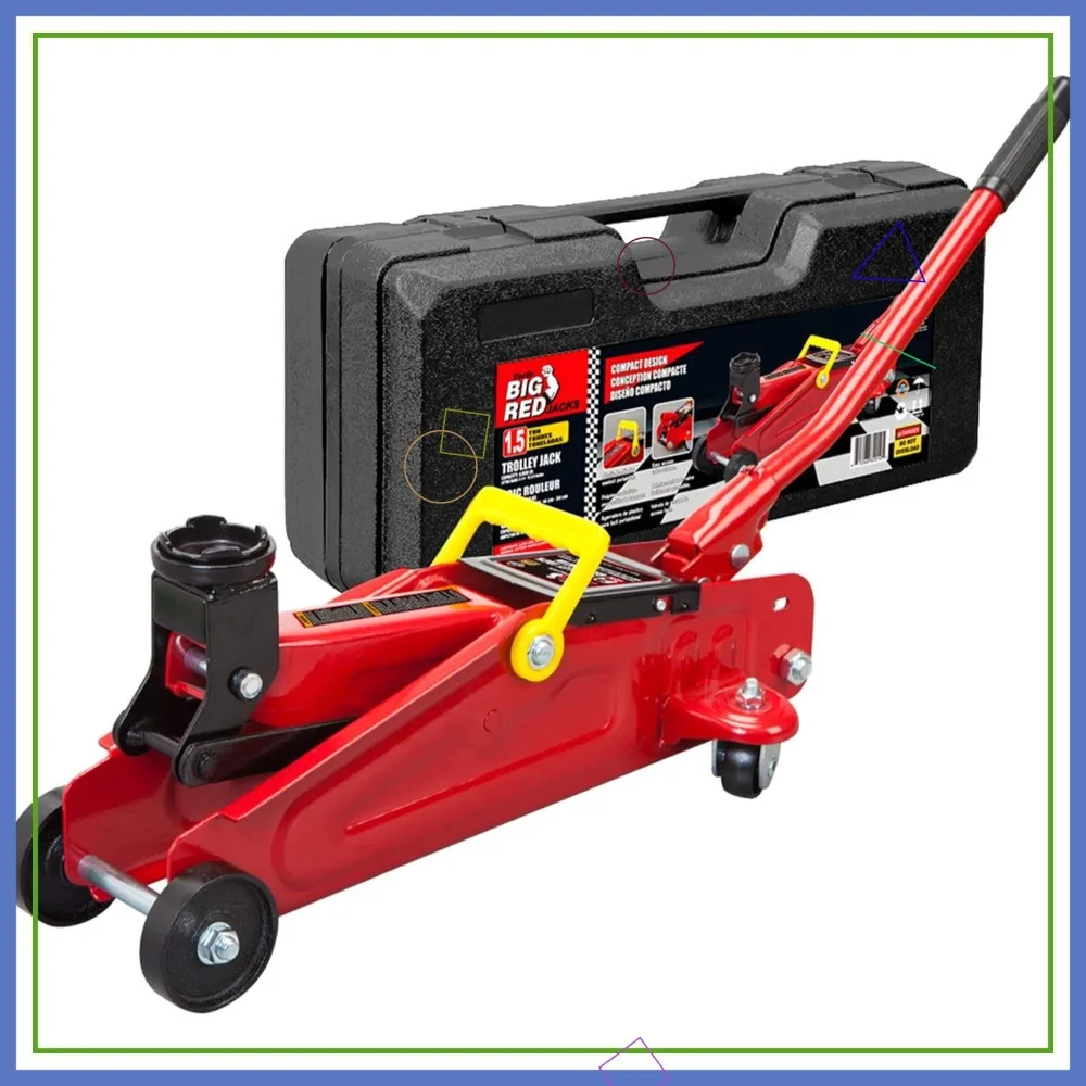 Красный гидравлический домкрат-тележка с кейсом для переноски, грузоподъемность 1,5 тонны (3000 фунтов) для автосервиса
Красный гидравлический домкрат-тележка с кейсом для переноски, грузоподъемность 1,5 тонны (3000 фунтов) для автосервиса