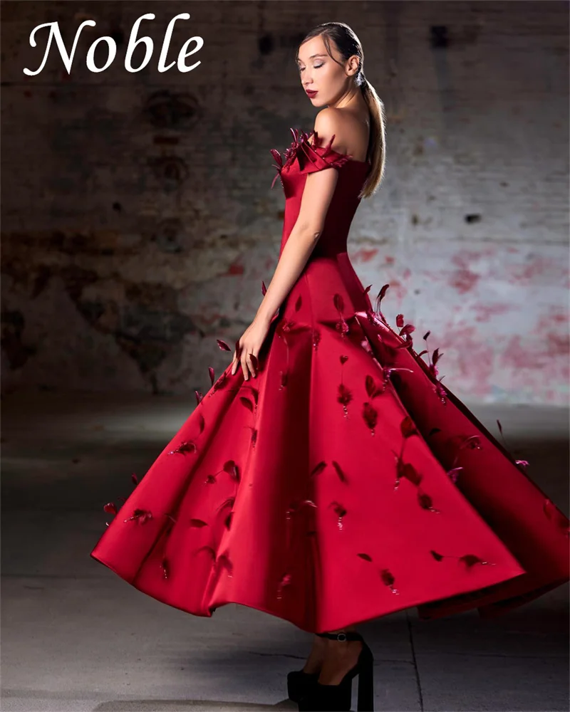 Noble A-Line Off The Shoulder Neckline Prom Dress SLeeves With Feathers Ankle Length Evening Elegant Party Dress For Women
Noble A-Line Off The Shoulder Neckline Prom Dress SLeeves With Feathers Ankle Length Evening Elegant Party Dress For Women
