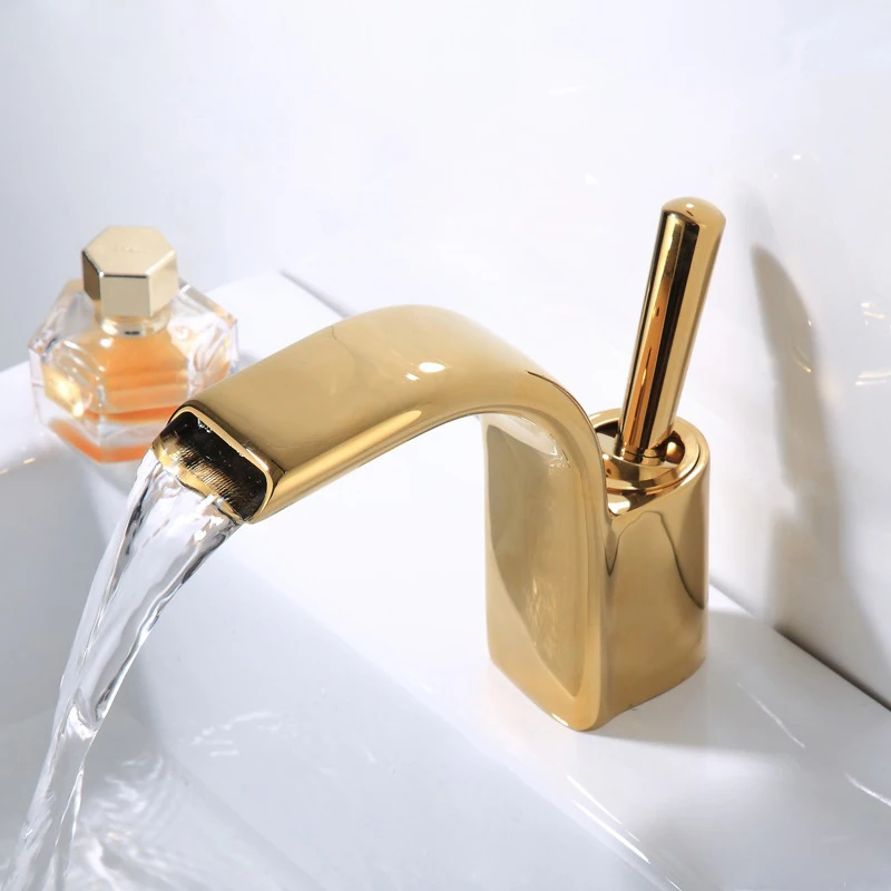 Bathroom Faucet Waterfall Basin Faucet Single Hole Hot Cold Water Sink Mixer Tap Black Gold Black Brass High Pressure Resistant
Bathroom Faucet Waterfall Basin Faucet Single Hole Hot Cold Water Sink Mixer Tap Black Gold Black Brass High Pressure Resistant